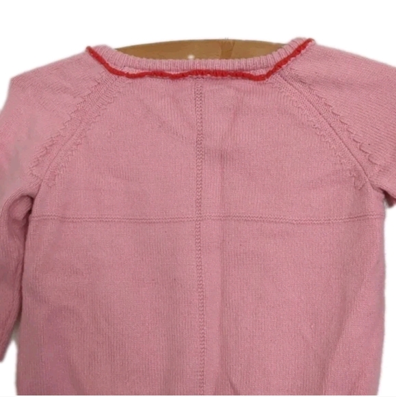 Girls Hanna Anderson Size 100 (size 4) Pink 3 Button Sweater - Picture 5 of 7